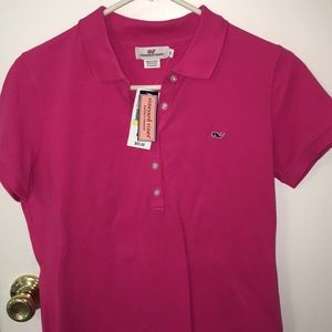Vineyard vines women medium polo pink NWT